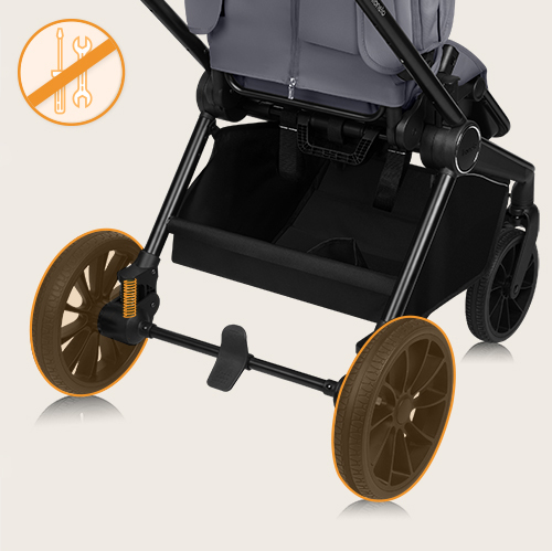 Lionelo Mika Plus Grey Stone — Buggy